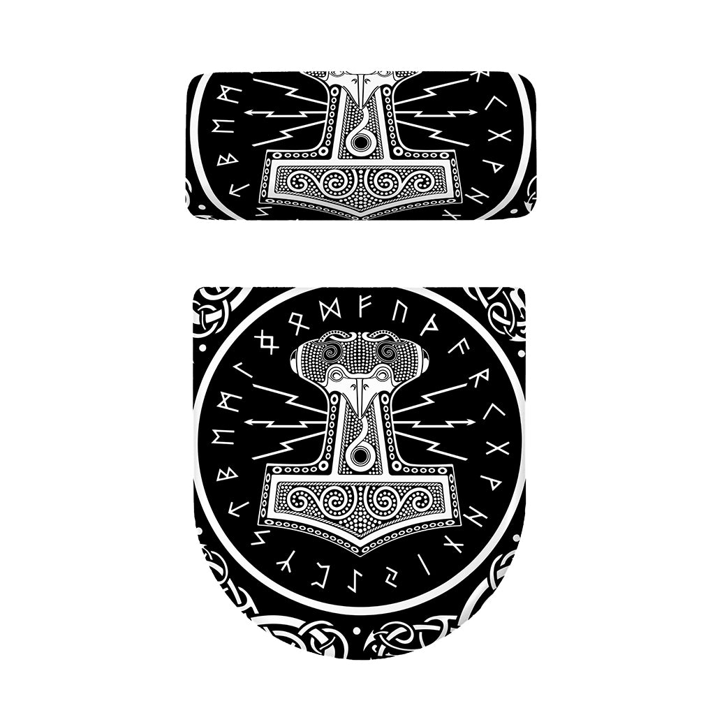 Mjolnir Norse Mythology Print Toilet Lid And Tank Cover Set