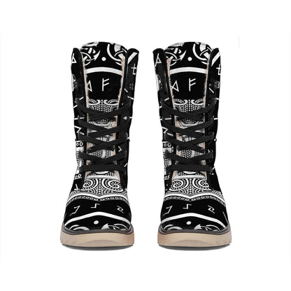 Mjolnir Norse Mythology Print Winter Boots