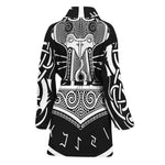 Mjolnir Norse Mythology Print Women's Bathrobe