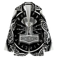 Mjolnir Norse Mythology Print Women's Cotton Blazer