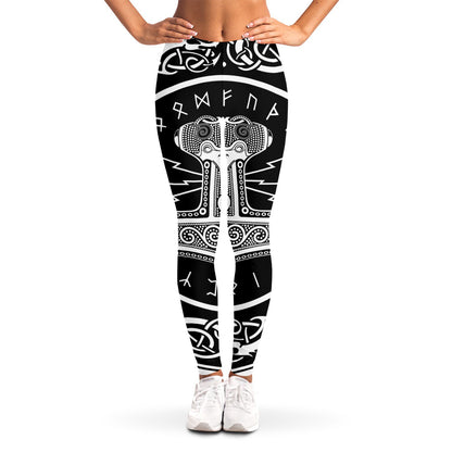 Mjolnir Norse Mythology Print Women's Leggings