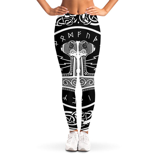 Mjolnir Norse Mythology Print Women's Leggings