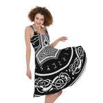 Mjolnir Norse Mythology Print Women's Sleeveless Dress