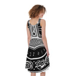 Mjolnir Norse Mythology Print Women's Sleeveless Dress