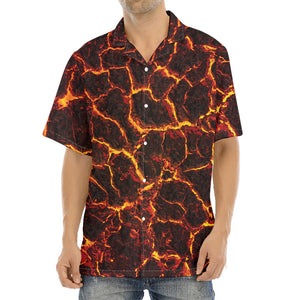 Molten Lava Print Aloha Shirt