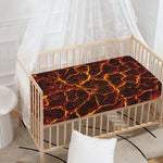 Molten Lava Print Baby Crib Sheet
