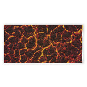 Molten Lava Print Beach Towel