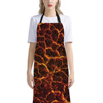 Molten Lava Print Bib Apron With Pocket
