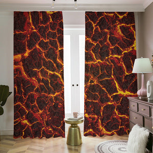 Molten Lava Print Blackout Pencil Pleat Curtains