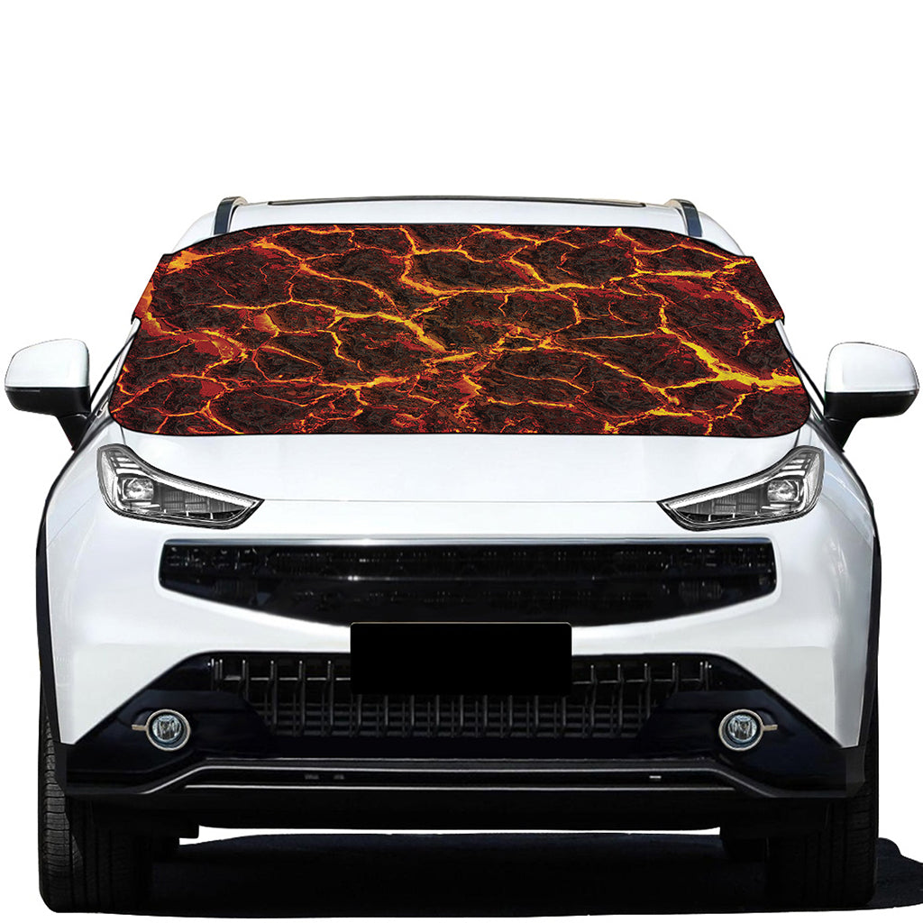 Molten Lava Print Car Windshield Snow Cover