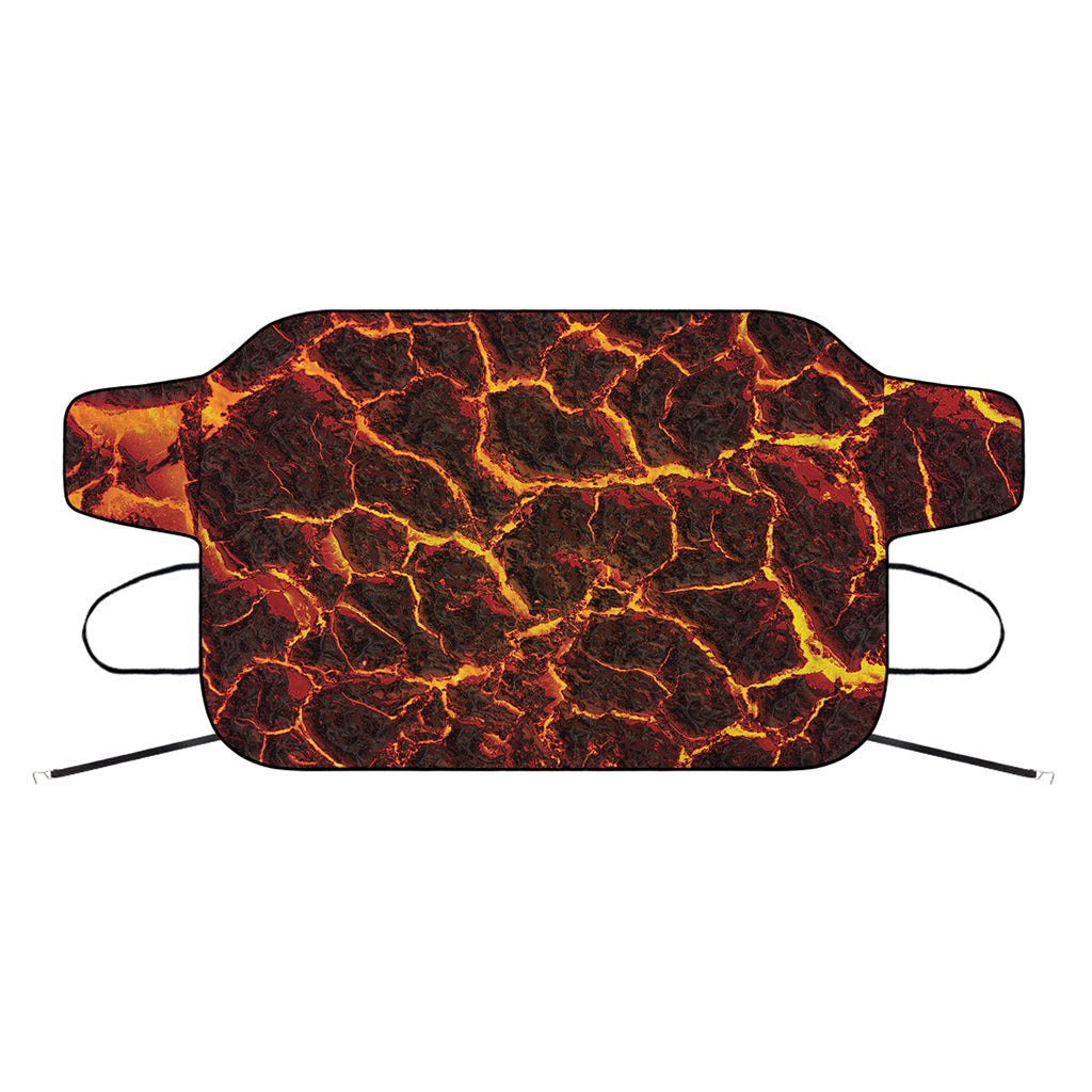 Molten Lava Print Car Windshield Snow Cover