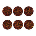 Molten Lava Print Coaster Set