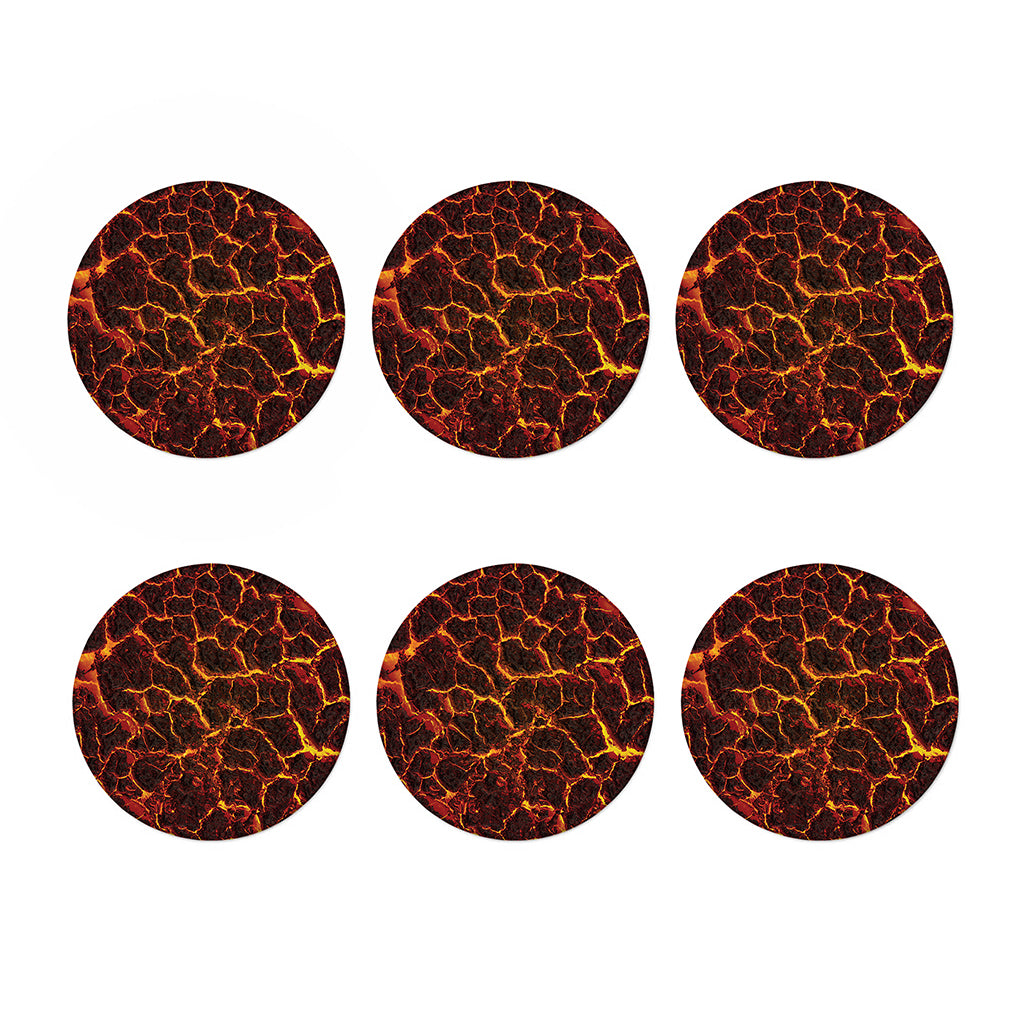 Molten Lava Print Coaster Set