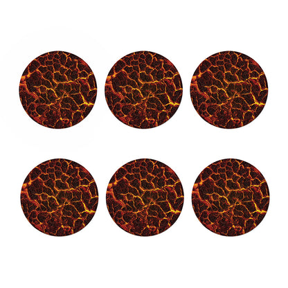 Molten Lava Print Coaster Set