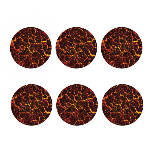 Molten Lava Print Coaster Set