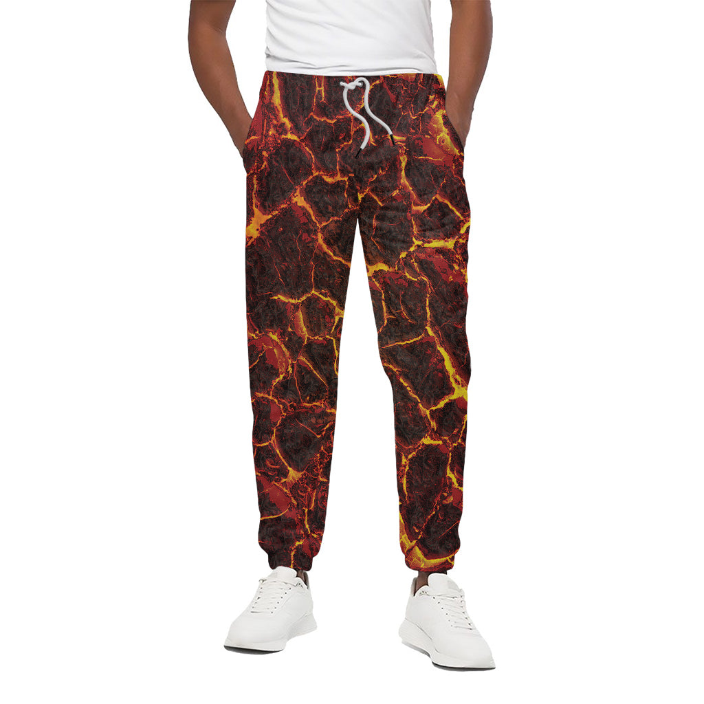 Molten Lava Print Cotton Pants