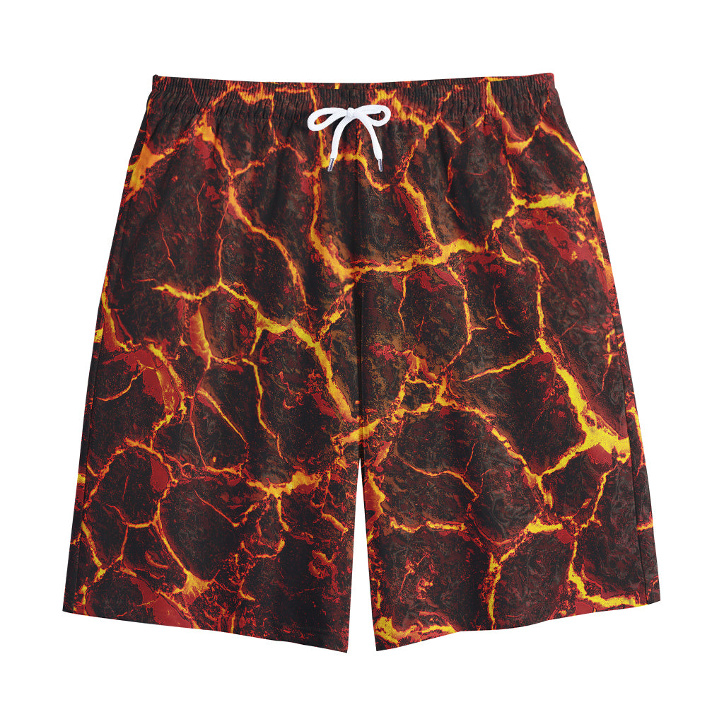 Molten Lava Print Cotton Shorts