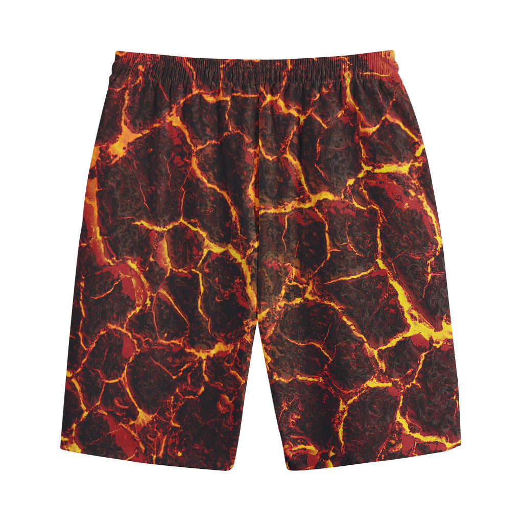 Molten Lava Print Cotton Shorts