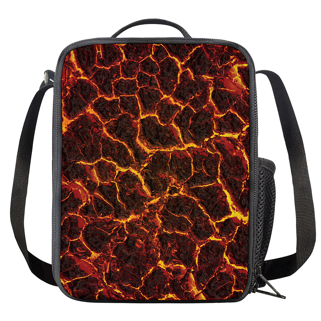 Molten Lava Print Crossbody Lunch Bag
