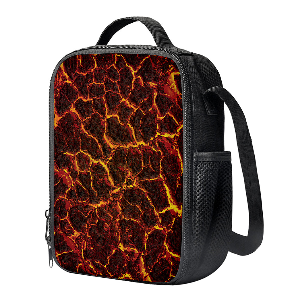 Molten Lava Print Crossbody Lunch Bag