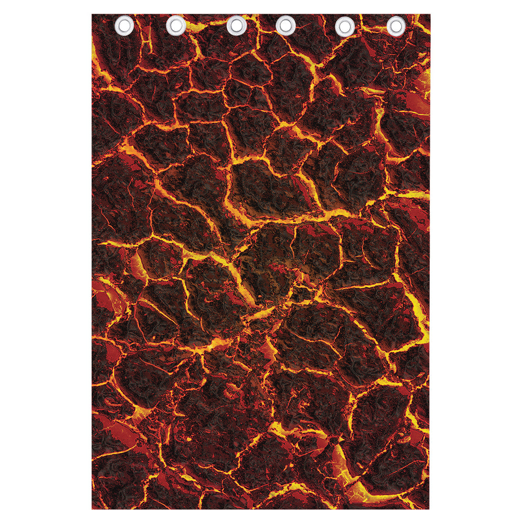 Molten Lava Print Curtain