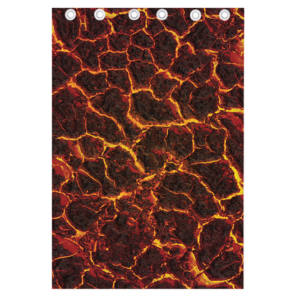 Molten Lava Print Curtain