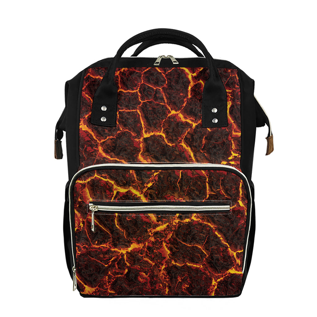 Molten Lava Print Diaper Bag