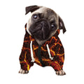 Molten Lava Print Dog Zip Up Hoodie