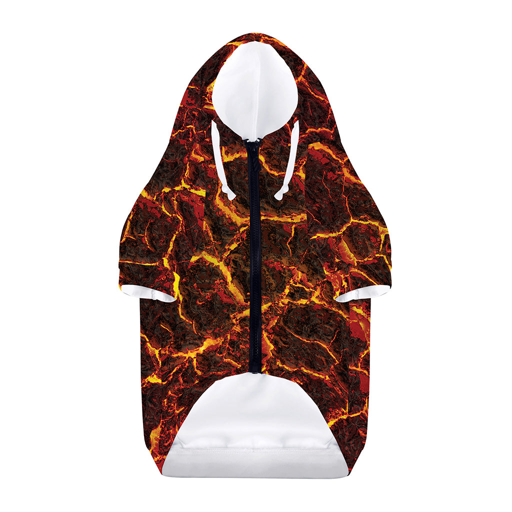 Molten Lava Print Dog Zip Up Hoodie