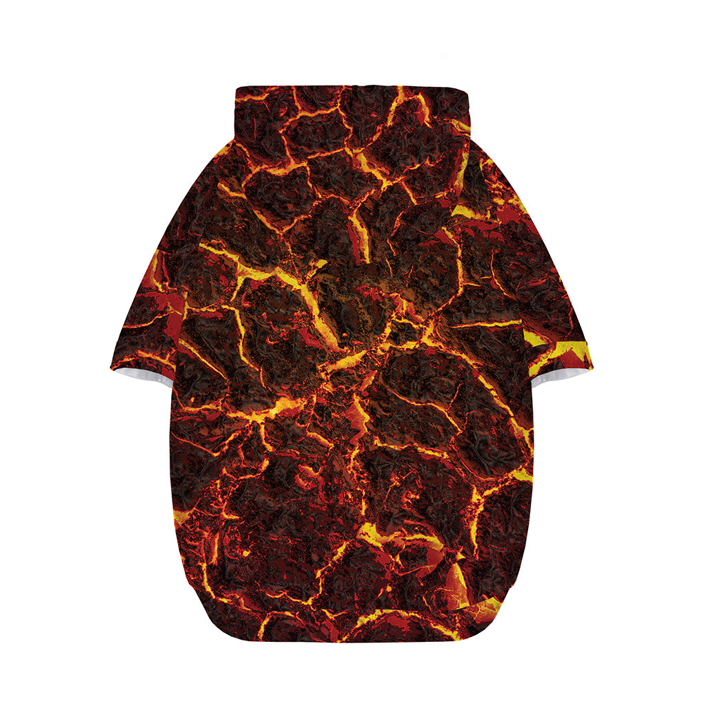 Molten Lava Print Dog Zip Up Hoodie