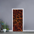 Molten Lava Print Door Sticker