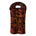 Molten Lava Print Double Neoprene Wine Tote