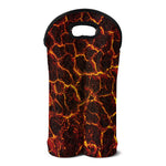 Molten Lava Print Double Neoprene Wine Tote