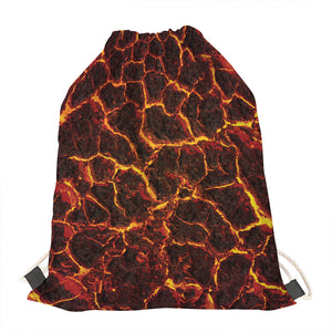 Molten Lava Print Drawstring Bag