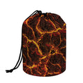 Molten Lava Print Drawstring Makeup Bag