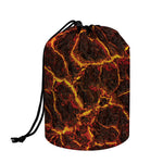 Molten Lava Print Drawstring Makeup Bag