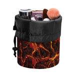 Molten Lava Print Drawstring Makeup Bag
