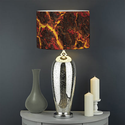 Molten Lava Print Drum Lamp Shade