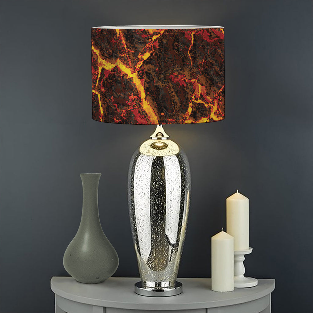 Molten Lava Print Drum Lamp Shade