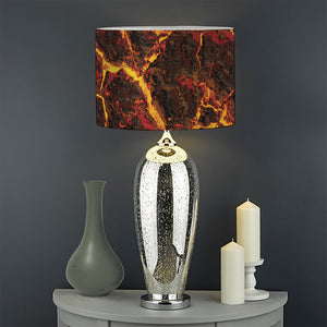 Molten Lava Print Drum Lamp Shade