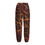 Molten Lava Print Fleece Lined Knit Pants