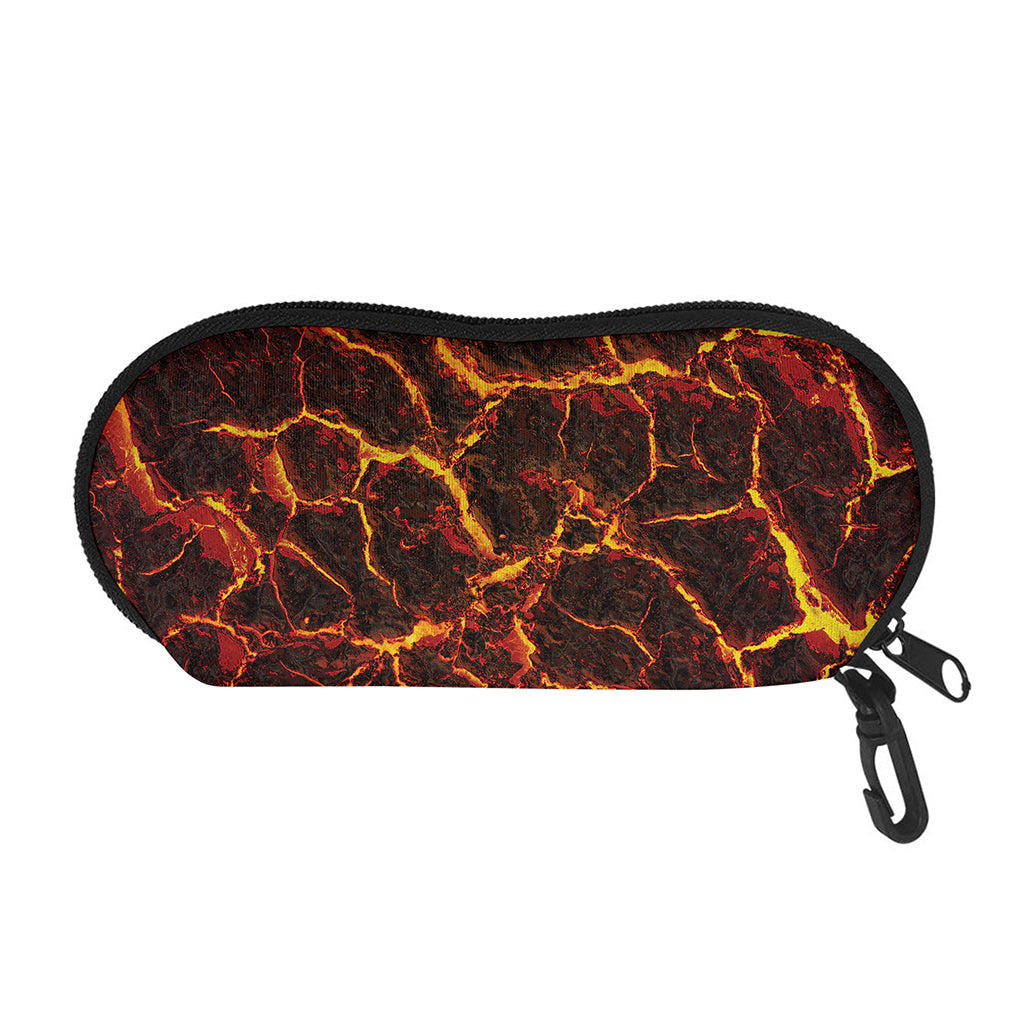Molten Lava Print Glasses Case