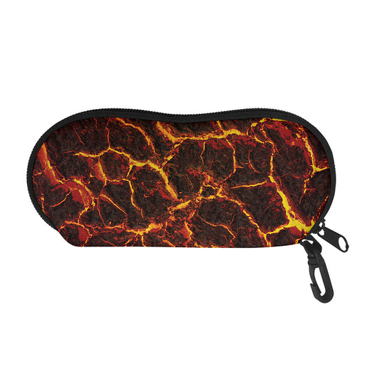 Molten Lava Print Glasses Case