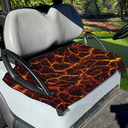 Molten Lava Print Golf Cart Seat Cover