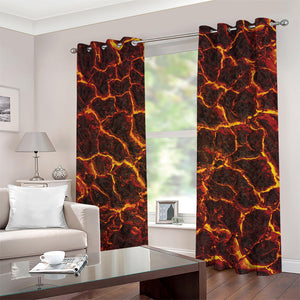 Molten Lava Print Grommet Curtains