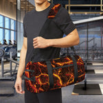 Molten Lava Print Gym Bag