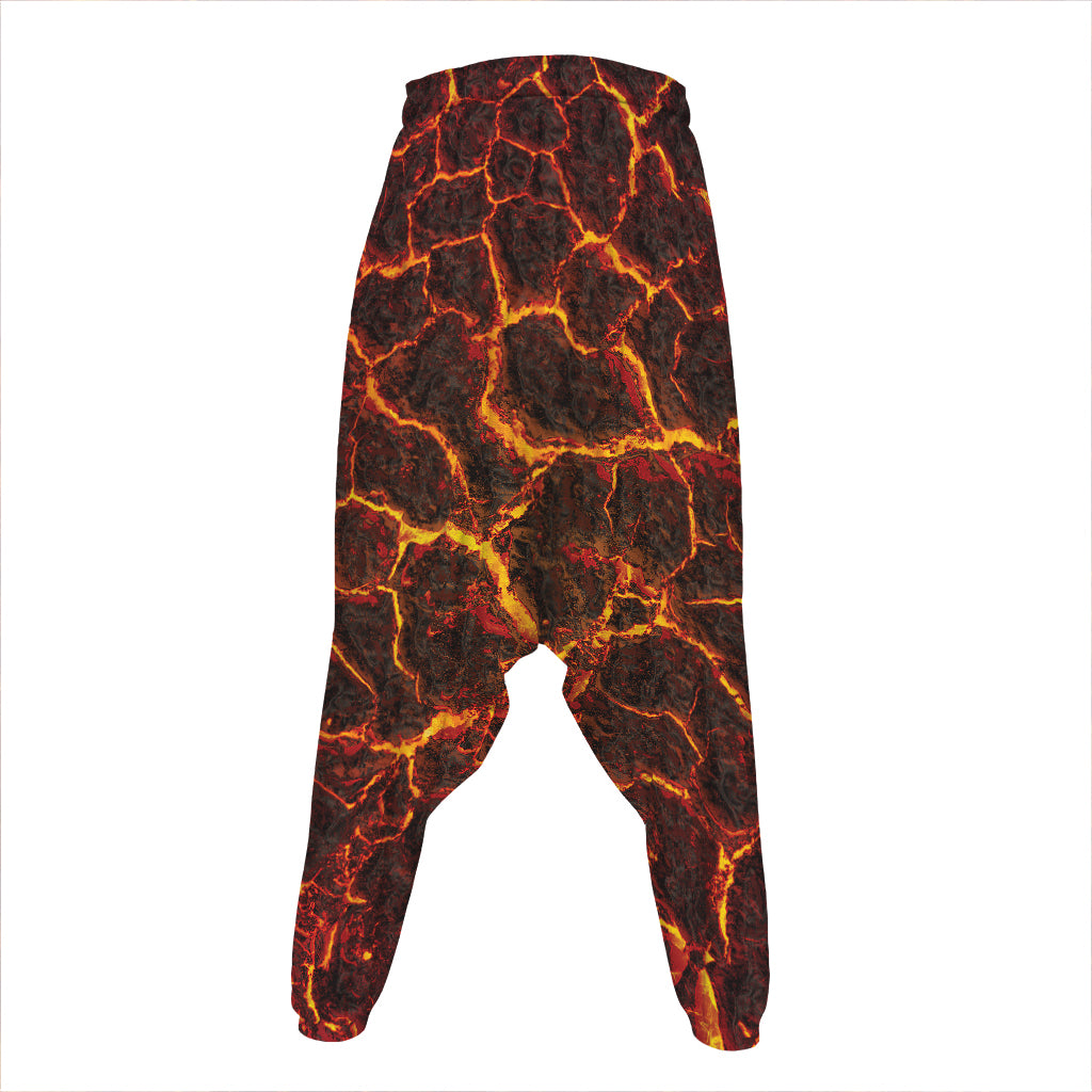 Molten Lava Print Hammer Pants