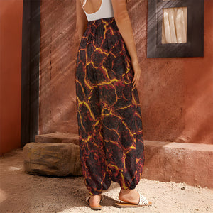 Molten Lava Print Harem Pants