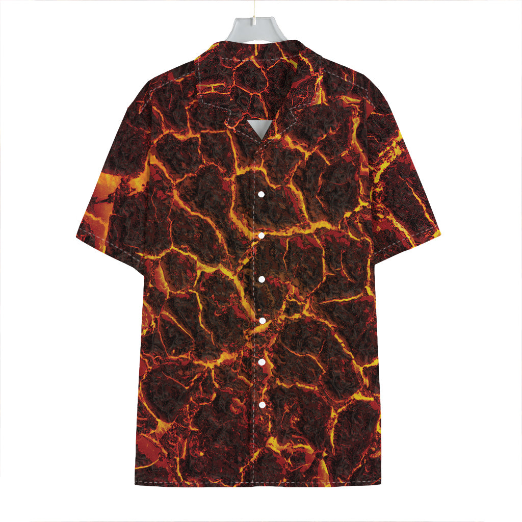 Molten Lava Print Hawaiian Shirt