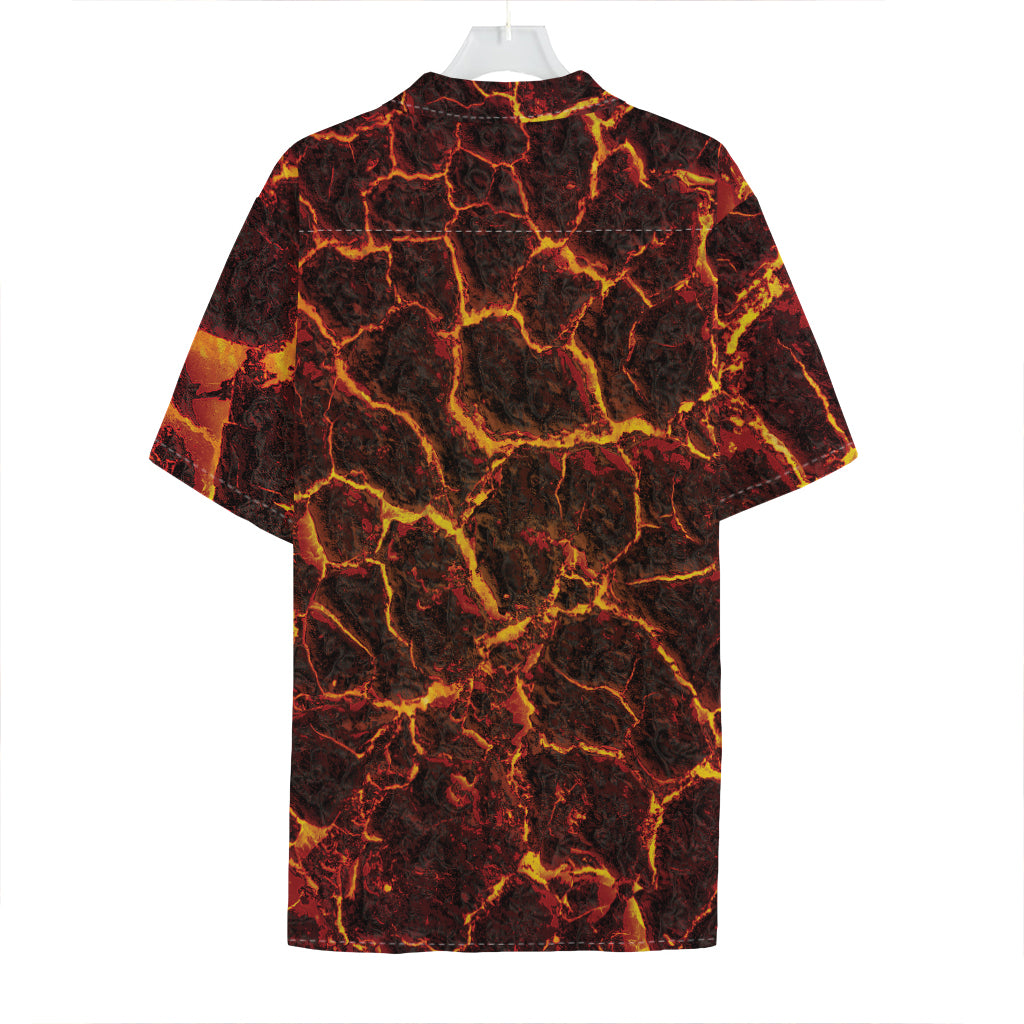 Molten Lava Print Hawaiian Shirt